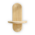 Valerio – Geometric Wooden Wall Shelf 35cm