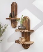 Isandro – Geometric Wooden Wall Shelves Bohemian