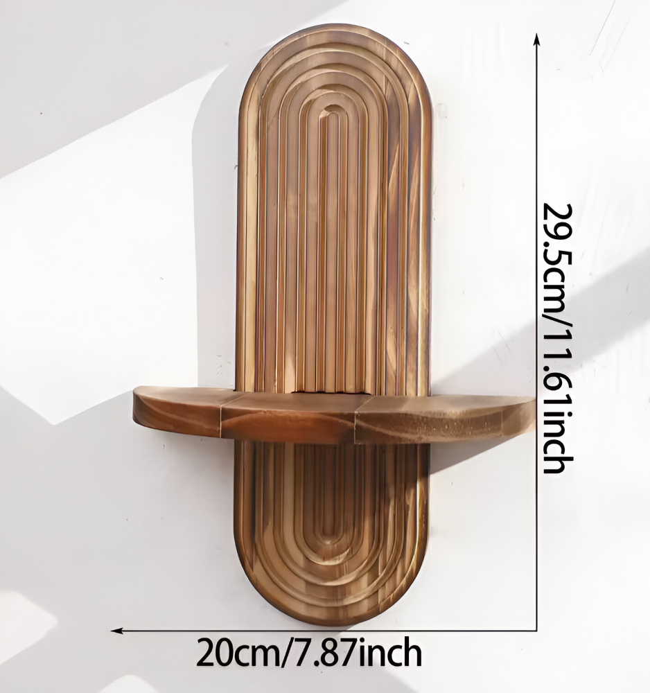 Isandro – Geometric Wooden Wall Shelves Bohemian