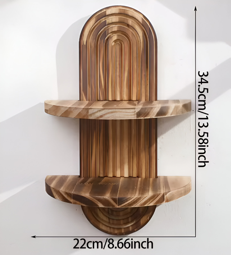 Isandro – Geometric Wooden Wall Shelves Bohemian
