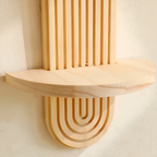 Valerio – Geometric Wooden Wall Shelf 35cm