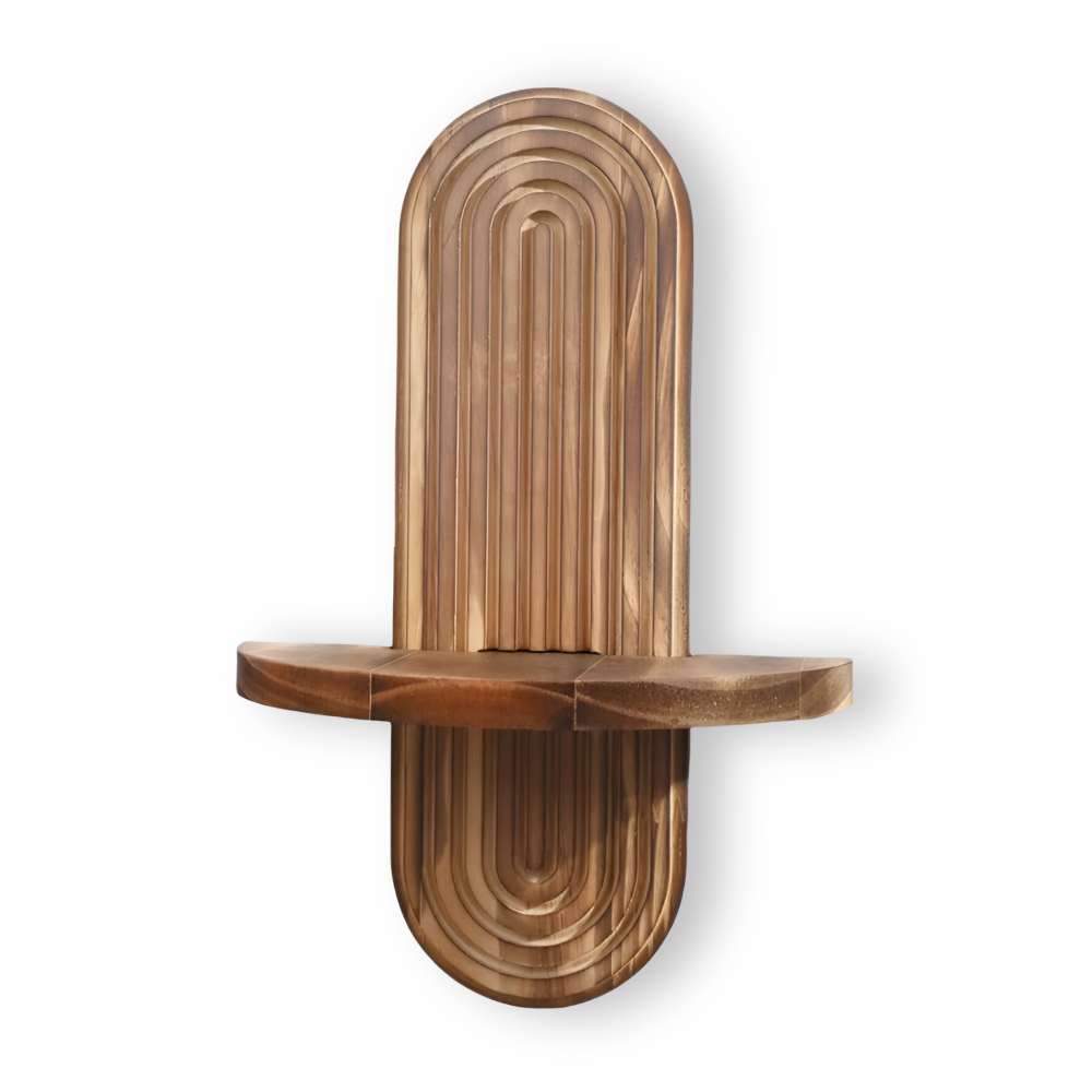 Isandro – Geometric Wooden Wall Shelves Bohemian