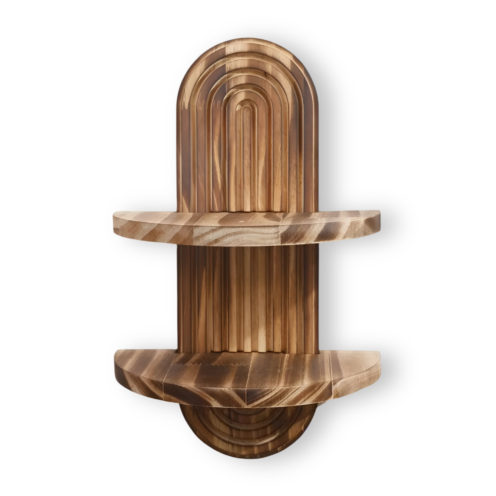 Isandro – Geometric Wooden Wall Shelves Bohemian