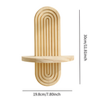 Valerio – Geometric Wooden Wall Shelf 35cm