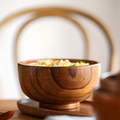 Jujube Wood Serving Bowl, Natural Jujube Wood, Wood Grain Finish, 3 Size Options