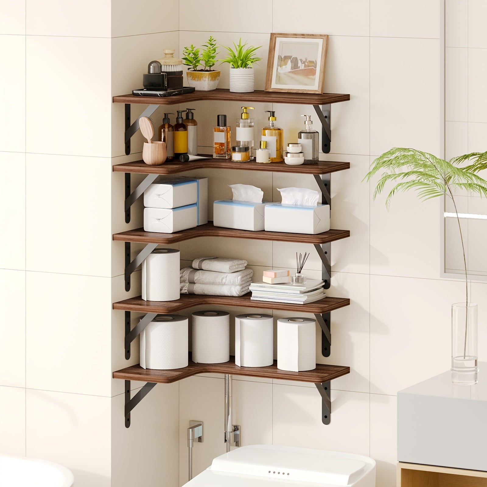RustikEcke: Wooden Wall Shelves – Stable, Decorative & Space-Saving for Bathrooms & Living Rooms