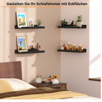RustikHolz: Modern Wall Shelves – Robust, Space-Saving & Stylish with Rustic Wood Look for Bathroom & Hallway