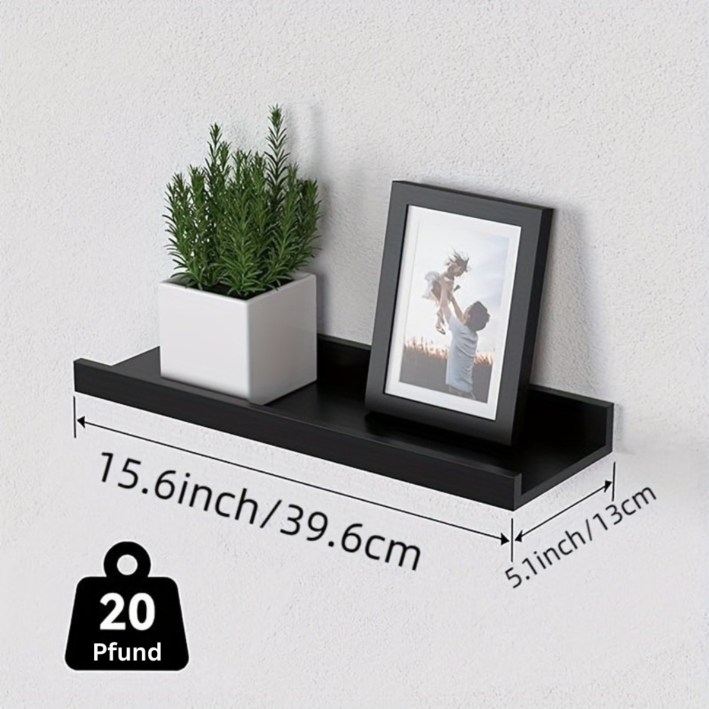 RustikHolz: Modern Wall Shelves – Robust, Space-Saving & Stylish with Rustic Wood Look for Bathroom & Hallway