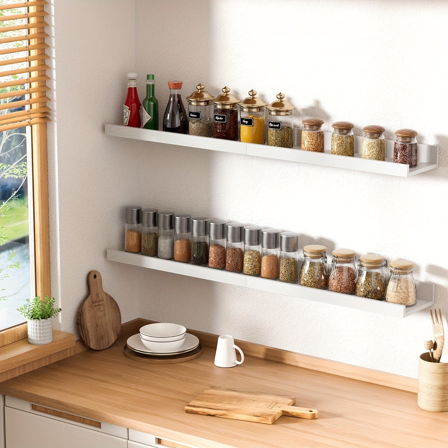 RustikHolz: Modern Wall Shelves – Robust, Space-Saving & Stylish with Rustic Wood Look for Bathroom & Hallway
