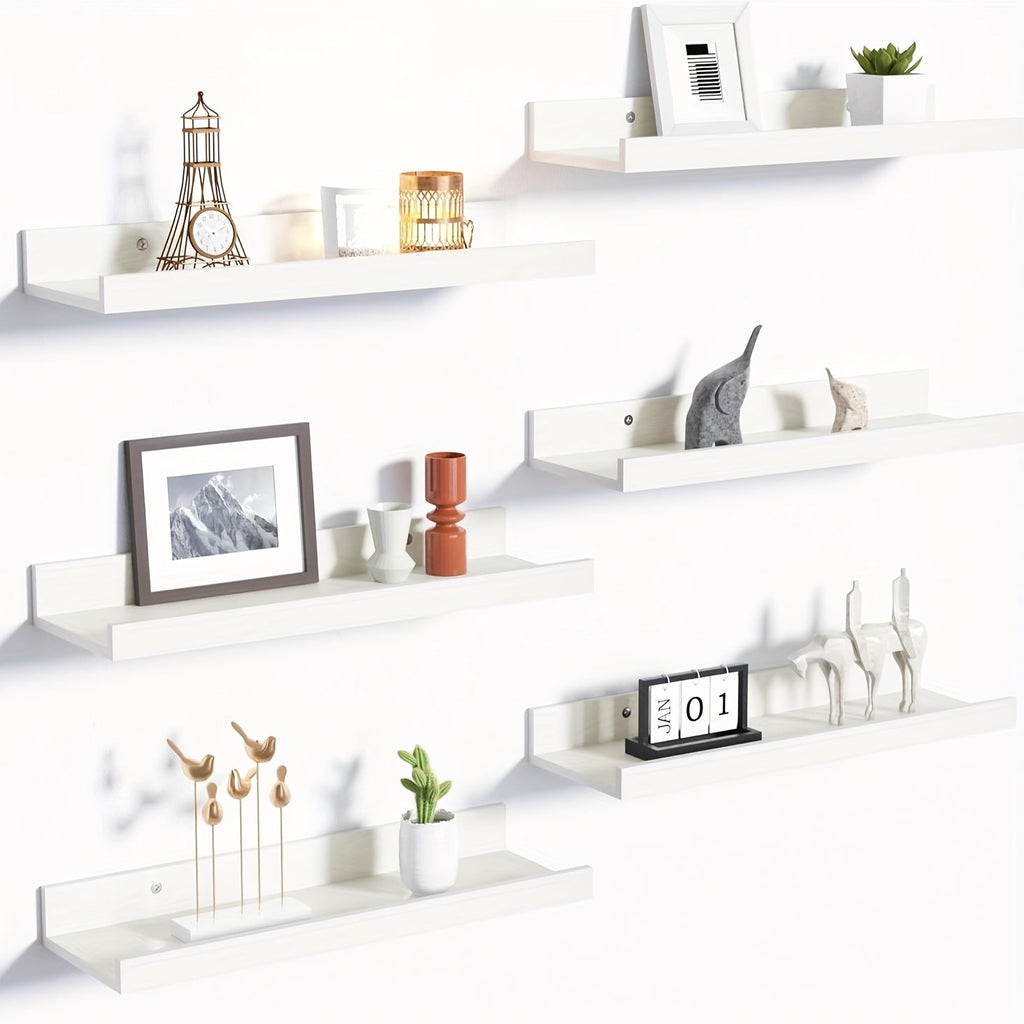 RustikHolz: Modern Wall Shelves – Robust, Space-Saving & Stylish with Rustic Wood Look for Bathroom & Hallway