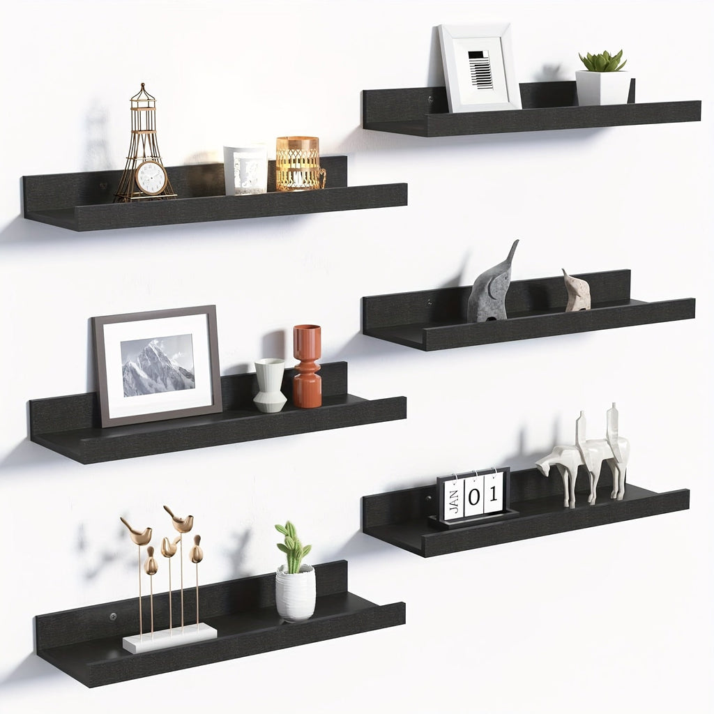 RustikHolz: Modern Wall Shelves – Robust, Space-Saving & Stylish with Rustic Wood Look for Bathroom & Hallway