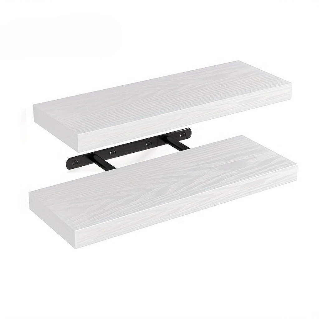 RusticLine: Classic Wall Shelves – Stable, Low-Maintenance & Space-Saving with Concealed Brackets for Living Spaces
