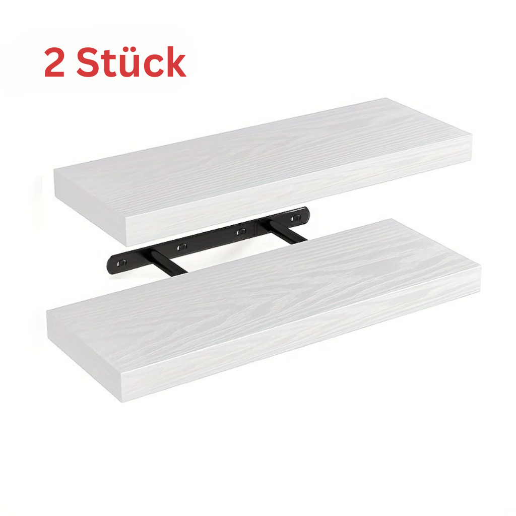 RusticLine: Classic Wall Shelves – Stable, Low-Maintenance & Space-Saving with Concealed Brackets for Living Spaces