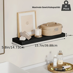 RusticLine: Classic Wall Shelves – Stable, Low-Maintenance & Space-Saving with Concealed Brackets for Living Spaces