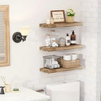 RusticLine: Classic Wall Shelves – Stable, Low-Maintenance & Space-Saving with Concealed Brackets for Living Spaces