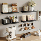 RusticLine: Classic Wall Shelves – Stable, Low-Maintenance & Space-Saving with Concealed Brackets for Living Spaces
