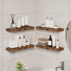 RusticStorage: Floating Wall Shelves – Stable, Decorative & Space-Saving with Invisible Brackets for Living Room & Kitchen