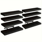 RusticStorage: Floating Wall Shelves – Stable, Decorative & Space-Saving with Invisible Brackets for Living Room & Kitchen