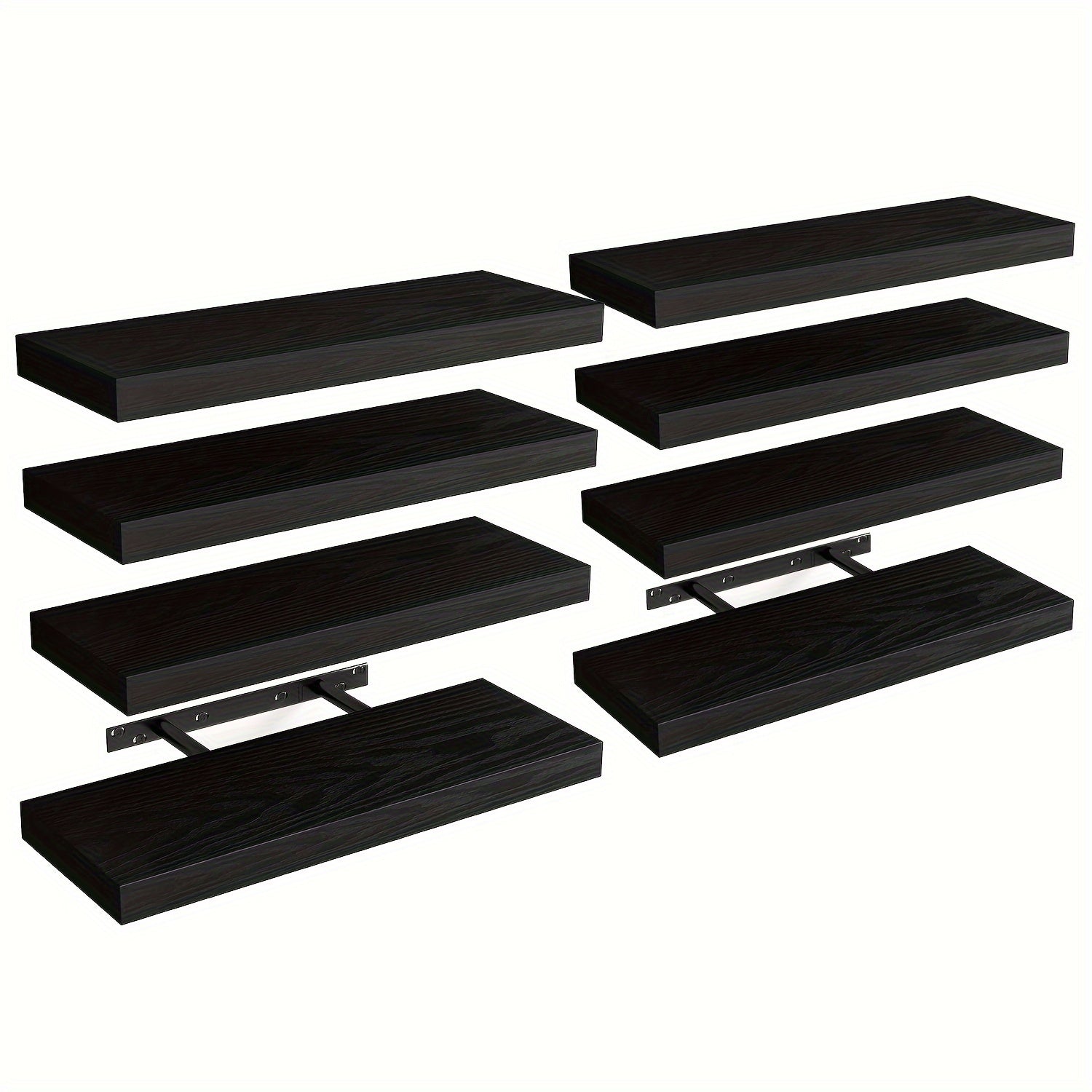 RusticStorage: Floating Wall Shelves – Stable, Decorative & Space-Saving with Invisible Brackets for Living Room & Kitchen