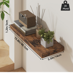 RusticStorage: Floating Wall Shelves – Stable, Decorative & Space-Saving with Invisible Brackets for Living Room & Kitchen
