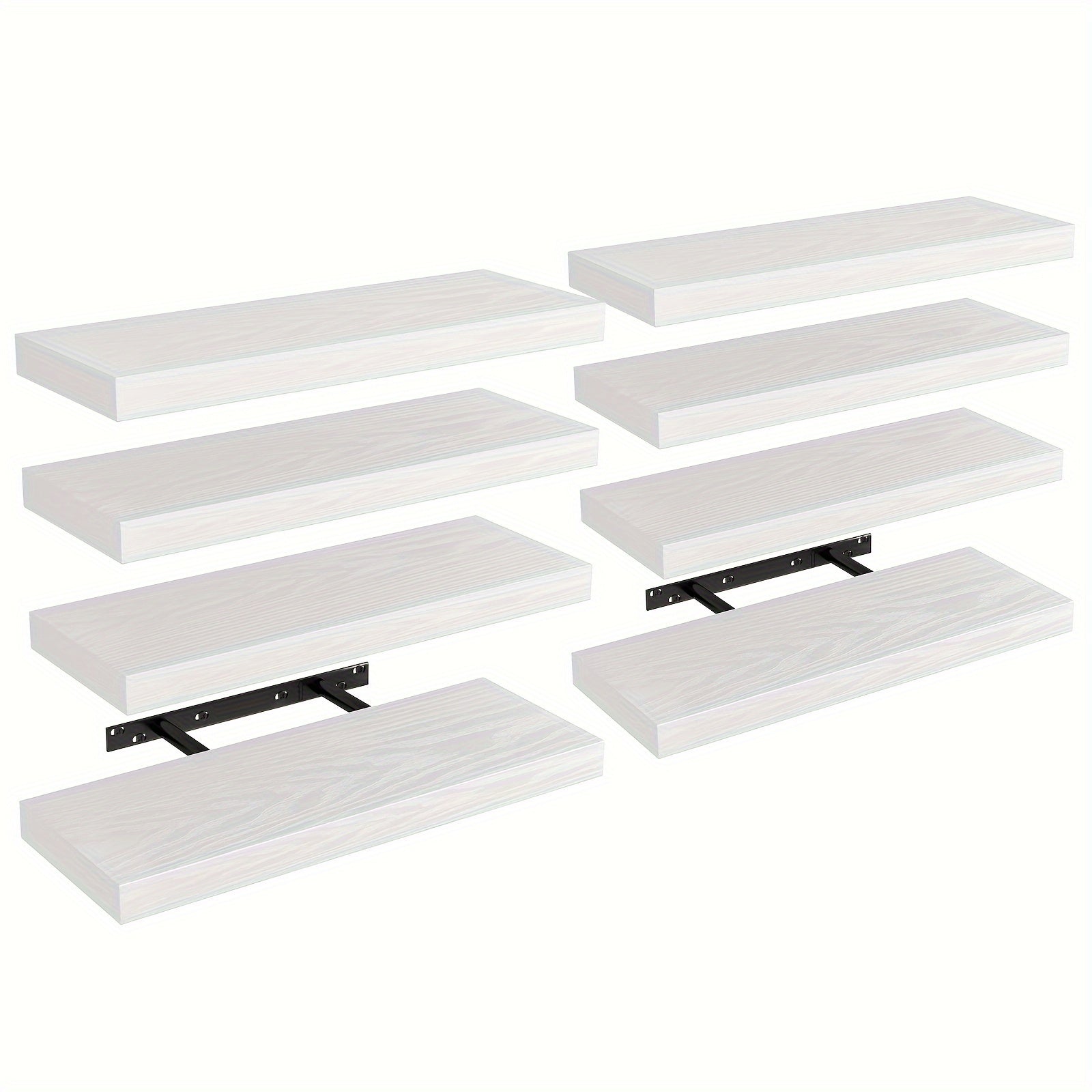 RusticStorage: Floating Wall Shelves – Stable, Decorative & Space-Saving with Invisible Brackets for Living Room & Kitchen