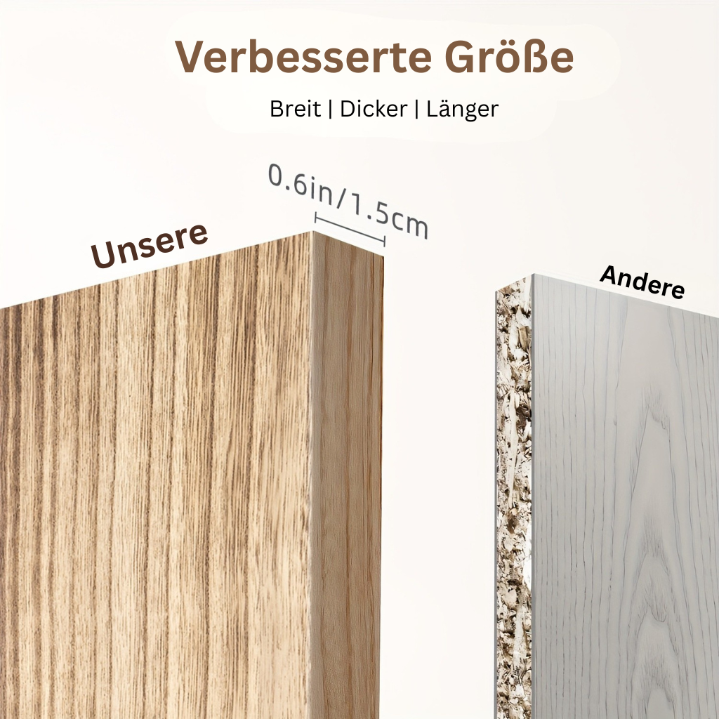 RustikTrend: Decorative Wall Shelves – Robust, Low-Maintenance & Floating with Wood Finish for Hallways & Living Spaces
