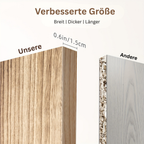 RustikTrend: Decorative Wall Shelves – Robust, Low-Maintenance & Floating with Wood Finish for Hallways & Living Spaces