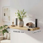 RustikTrend: Decorative Wall Shelves – Robust, Low-Maintenance & Floating with Wood Finish for Hallways & Living Spaces