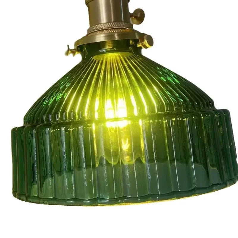 Avenora - Glass Pendant Lamp with Brass