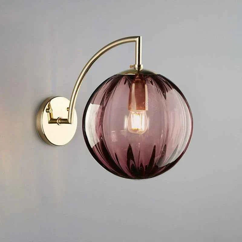 Bela Wall Lamp | Brass & Tinted Glass Design, Soft Ambient Glow