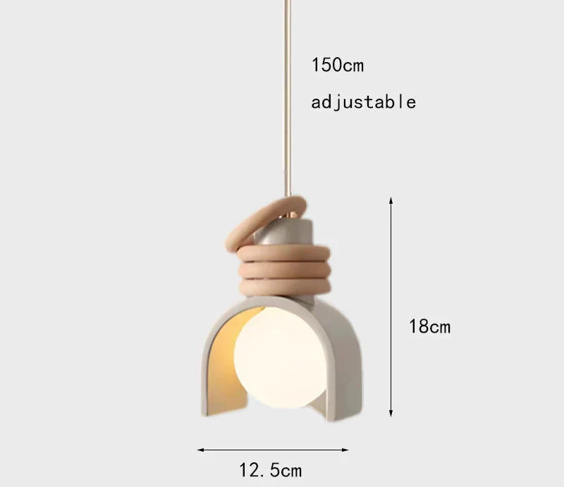 Bento Pendant Light | Japanese Minimalist Resin, Adjustable Height