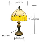 Nordiva - Table lamp 20 cm in Scandinavian checkered design for bedroom or desk