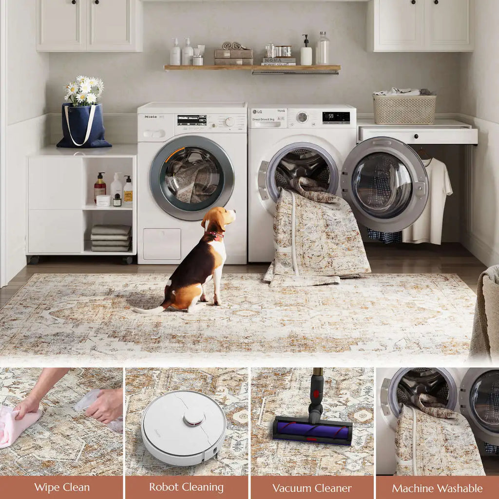 Bello Medallion Rug | Non-Slip, Lightweight Oriental Carpet
