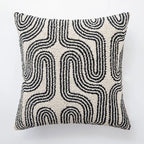 Luna Tufted Kussenhoes | Geometrisch Patroon, Zacht Katoen-Polyester