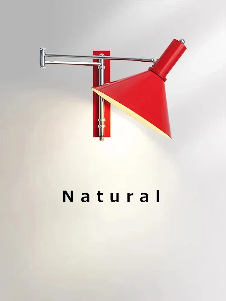 Revillo – Bauhaus Rotatable Wall Lamp with Plug Foldable LED