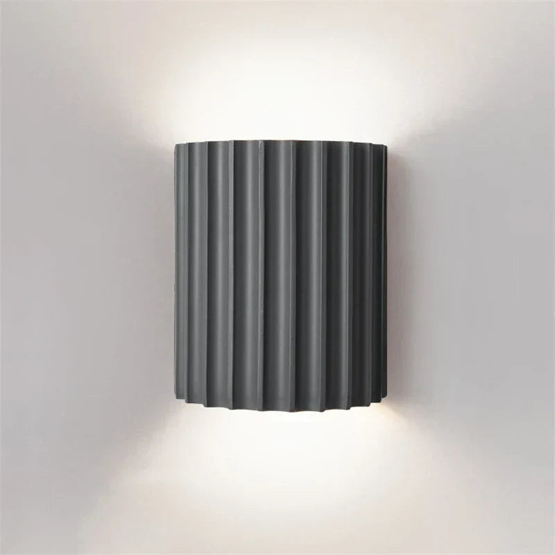 Belo Resin Wall Lamp | Ribbed Design, Soft Ambient Lighting