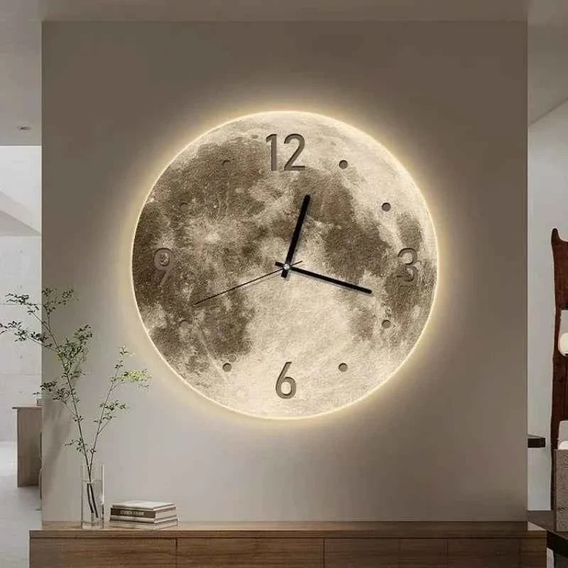 Luna LED Wall Clock | Ambient Glow, Silent Quartz Movement
