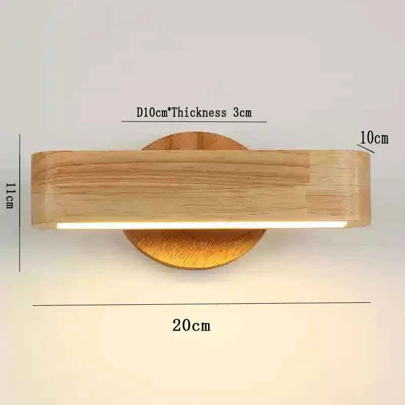 Bento Rotating Wall Lamp | Japanese Solid Wood & Aluminium Design