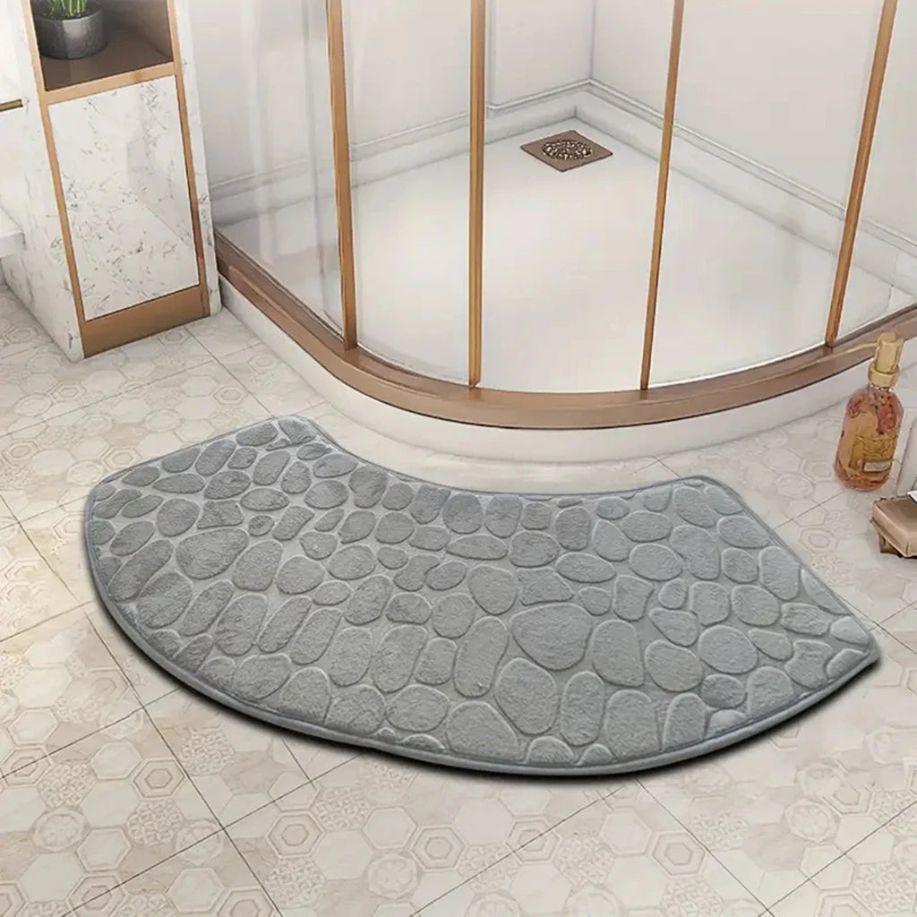 Verina - Curved Thickened Non-Slip Bath Mat for Shower and Toilet Floor