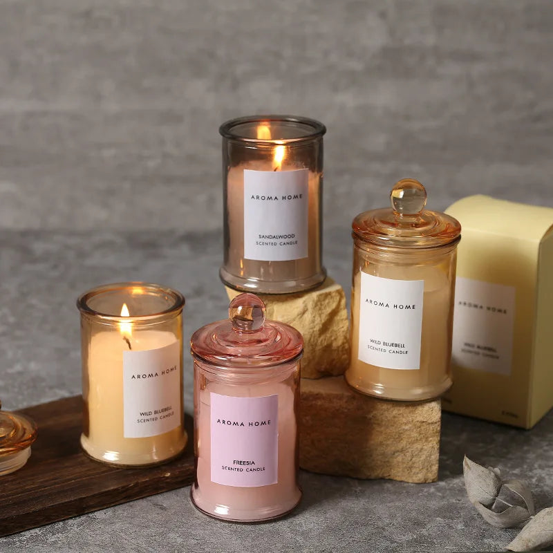 Domivira - Old-fashioned Scented Candle Glass Soy Wax Aromatherapy