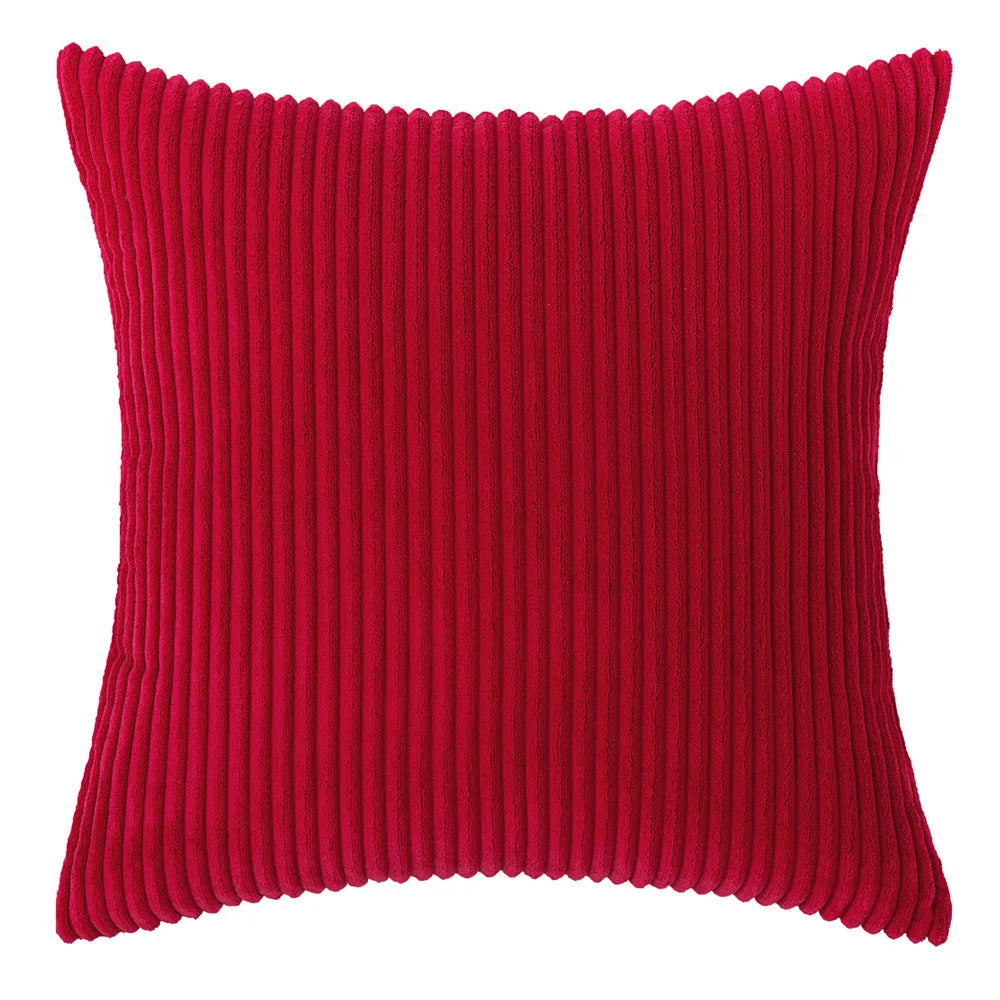 Elviron - Corduroy Striped Decorative Pillow Cover