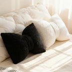 Marivelle - Plush Bow Decorative Pillow With Filling Plain
