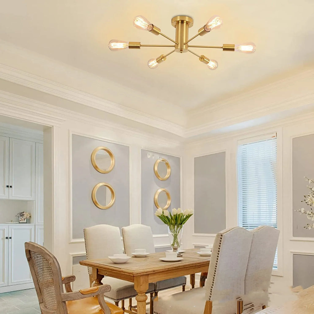 Thalorix - Nordic Iron Chandelier 6 Lights