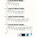 Lyselinn – LED Folding Roof Light String with USB and 8 Modes