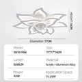 Florivon - Smart Flower Ceiling Fan With LED Light And App Control