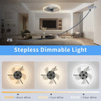 Solvion - Modern Ceiling Fan With LED Light And Remote Control
