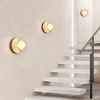 Bela Wabi-Sabi Wall Lamp | Natural Stone & Wood, Soft Ambient Glow