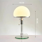 Bela Table Lamp | Frosted Glass Shade, Chrome Base