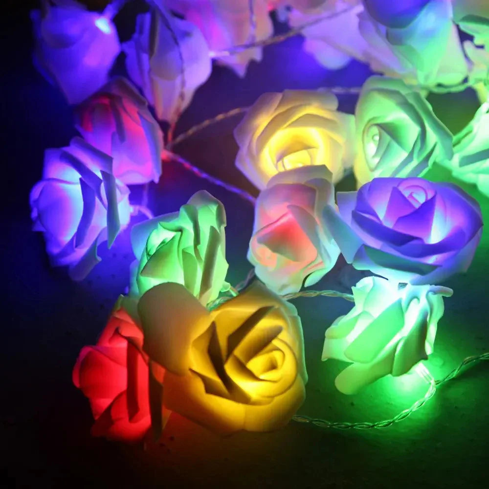 Cirellia – LED Rose Flower Light Chain with USB or Battery Power