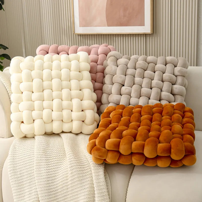 Alvèra – Woven Knot Decorative Pillow Square